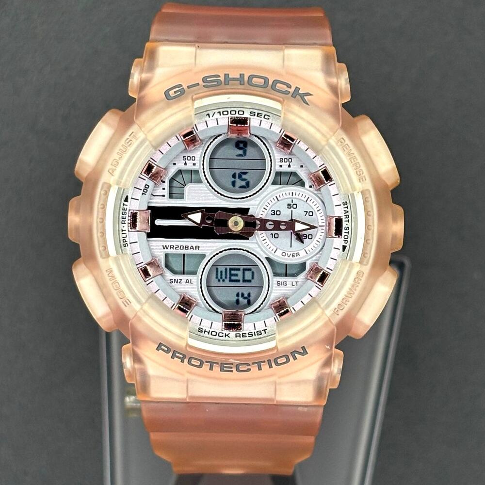 Casio G-Shock GMA-S140NP-4A Clear Pink Analog Digital Women's Watch NIB